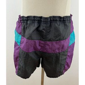 Vintage 90s Campus Mesh Lined Swim Trunks Shorts Colorblock Men's M 32-34"